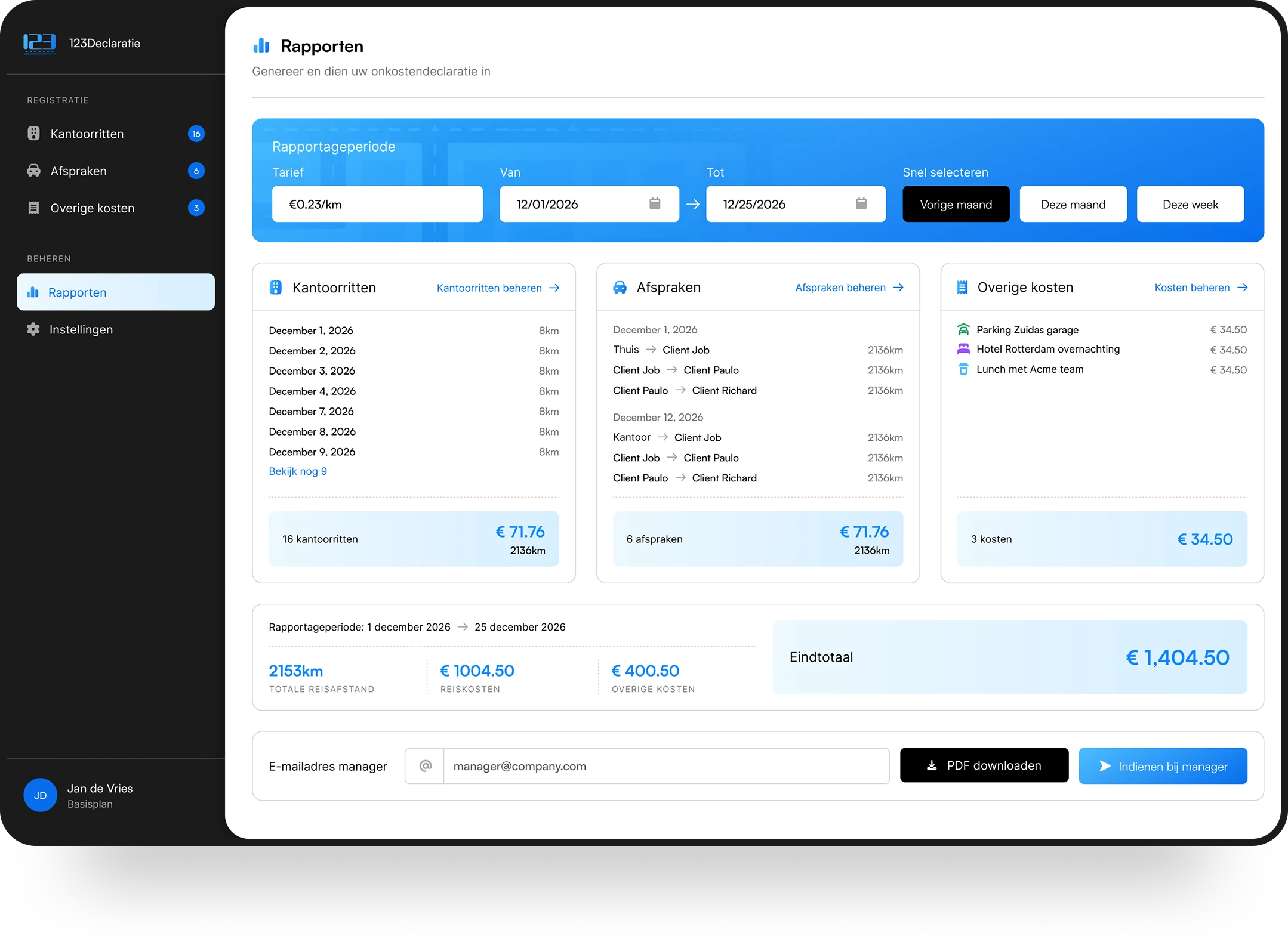Dashboard Screenshot